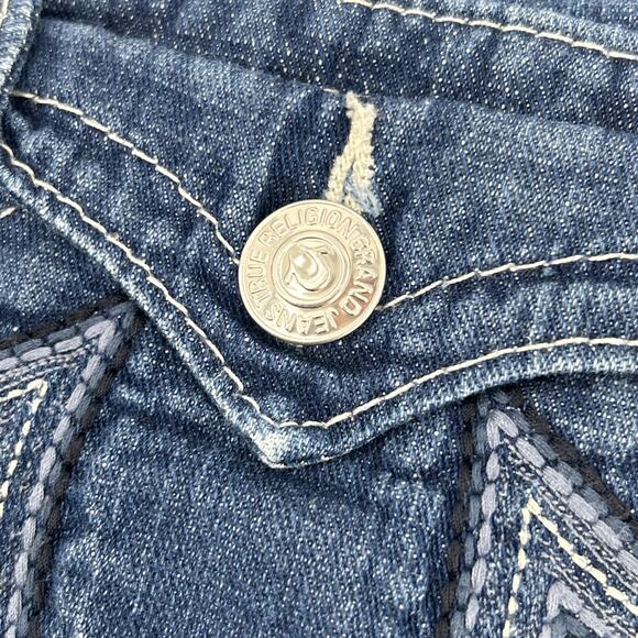 True Religion Billy Bootcut Jeans Womens Size 29 Thick Stitch Flap Pockets Y2K - Picture 10 of 10